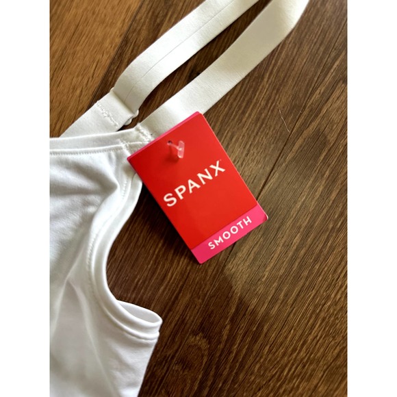 New SPANX Cami Thong Bodysuit, White Size 1X - Picture 4 of 8